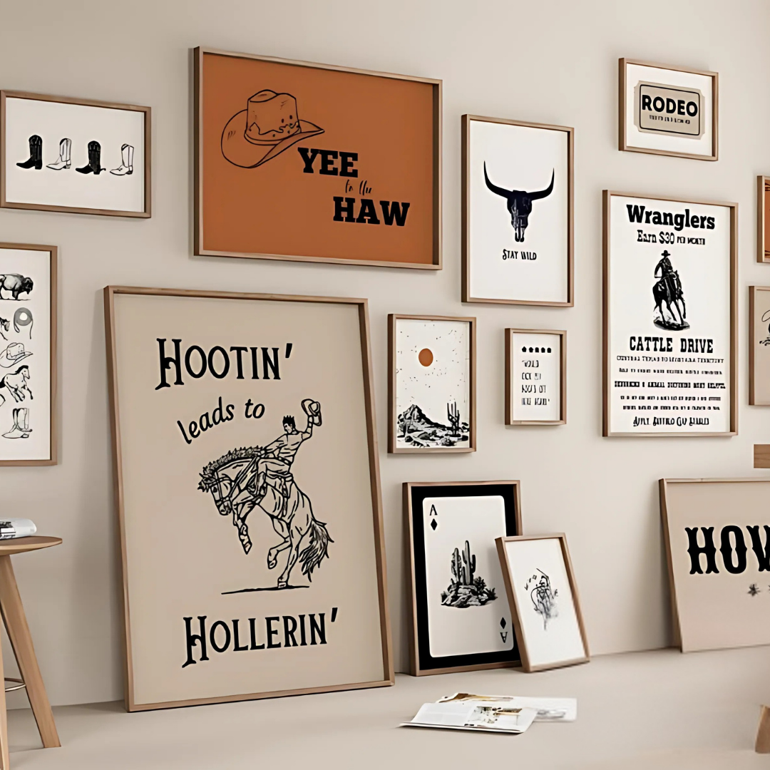 Vintage Wild Western Wall Art (Printable+Physical)
