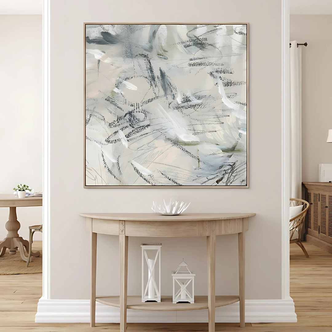 Beige Abstract Painting Wall Art(Printable+Physical)