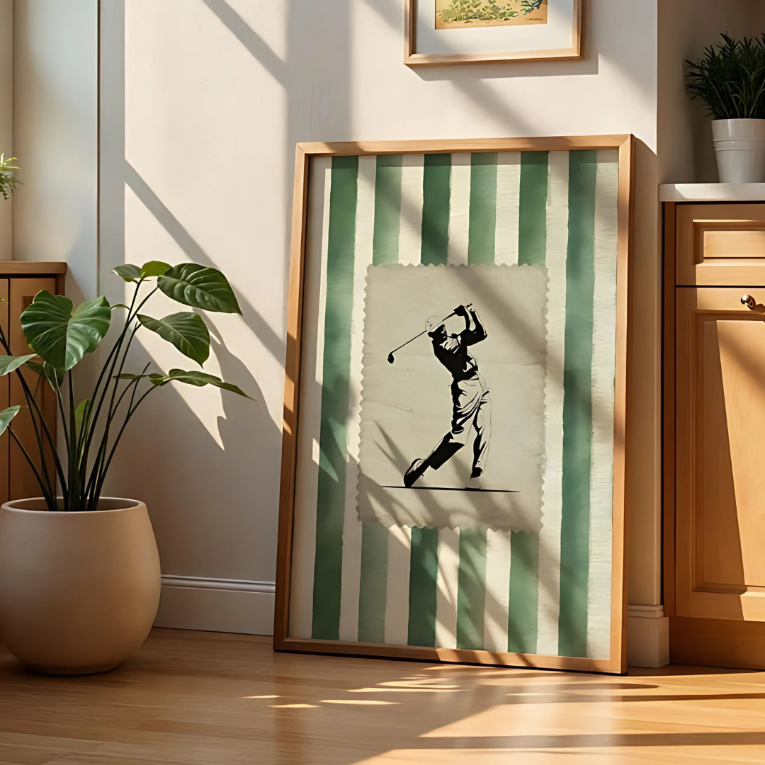 Vintage Golf Stamp Wall Art(Printable+Physical)