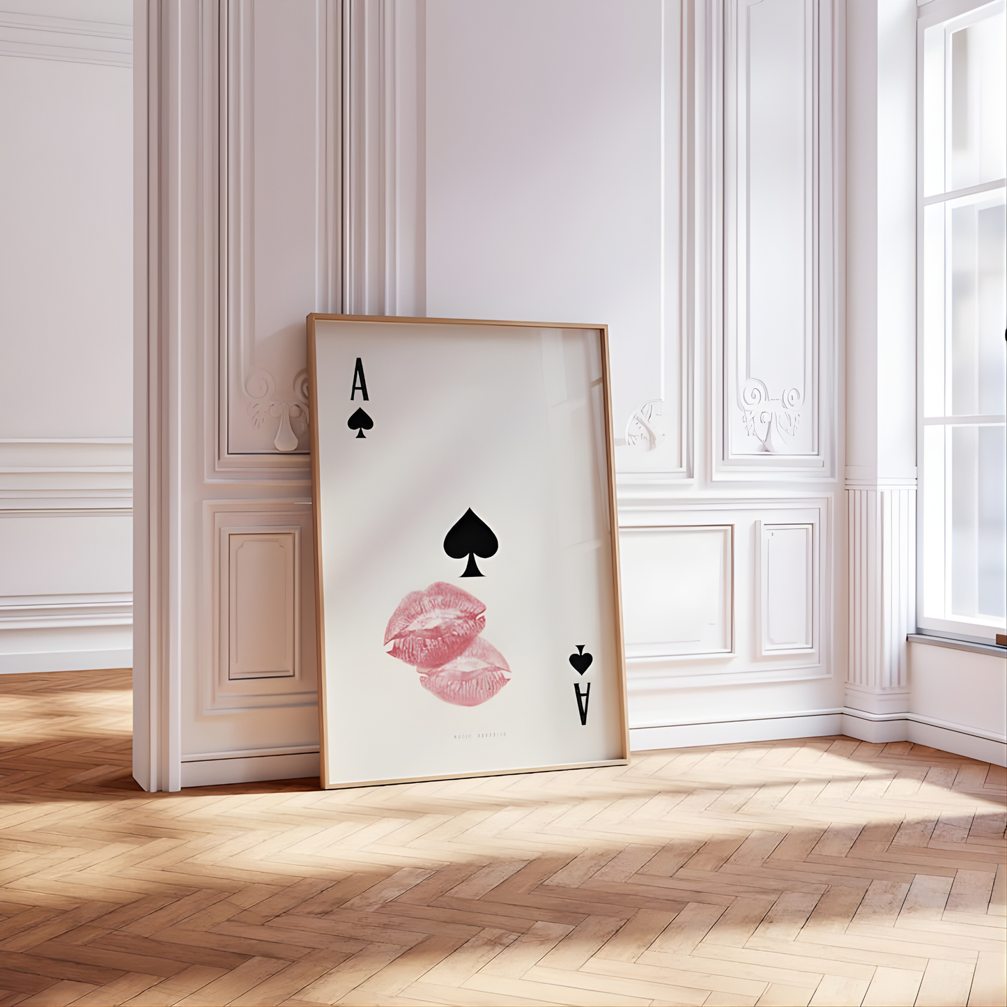 Abstract Playing Card Heart Wall Art (Printable+Physical)