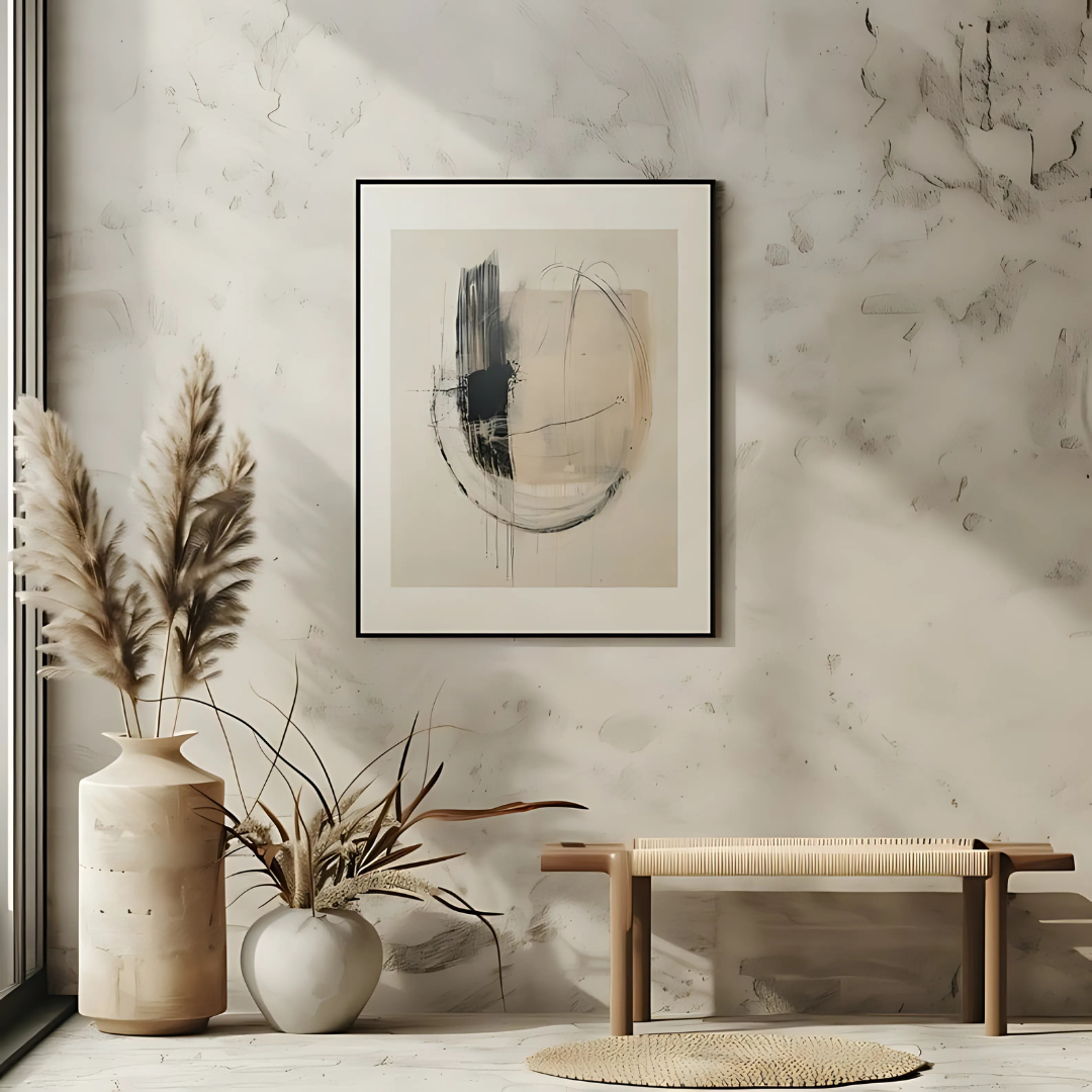 Minimalist Circle Geometric Abstract Printable Art(Printable+Physical)