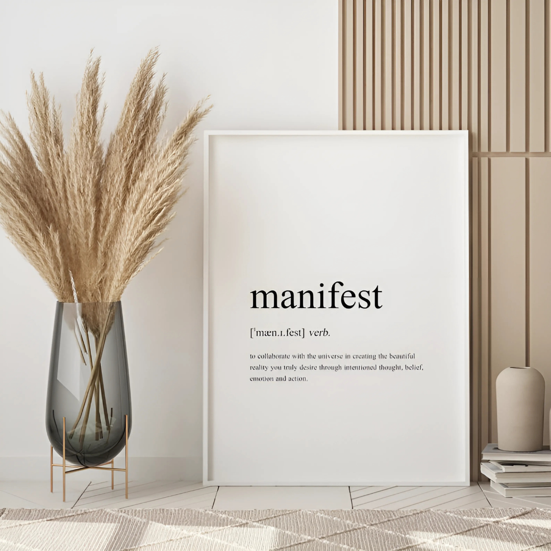 Manifest Definition Inspirational Wall Art (Printable+Physical)