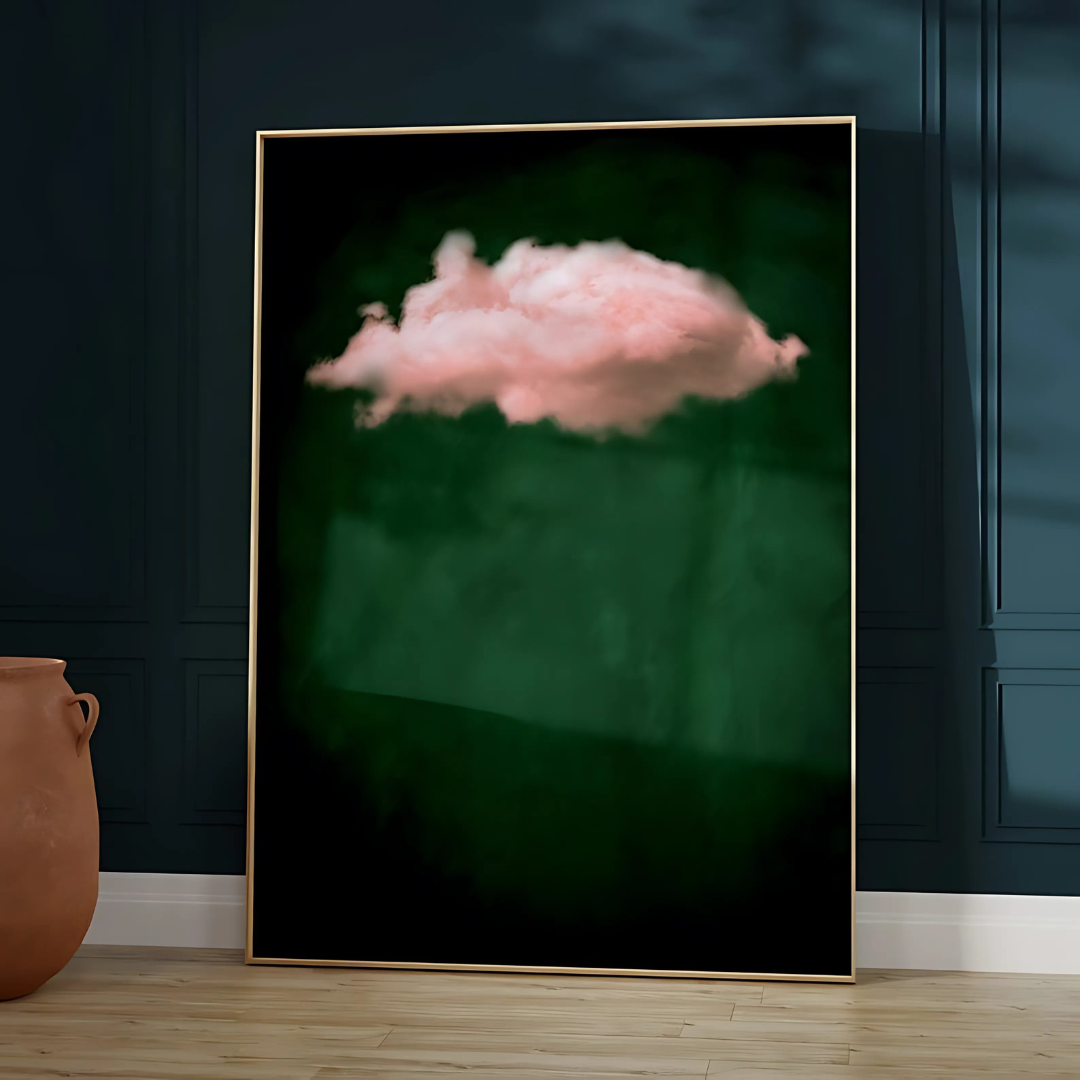 Emerald Green Pink Cloud Print(Printable+Physical)