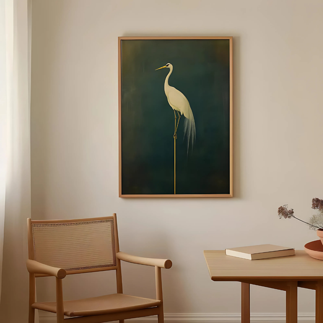 Japanese Crane Maximalist Wall Art(Printable+Physical)