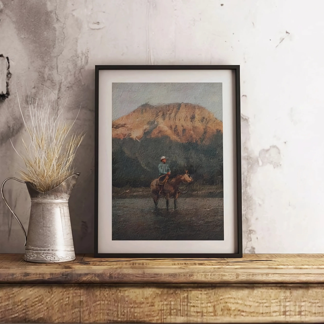 Western Cowboy Vintage Wall Art(Printable+Physical)