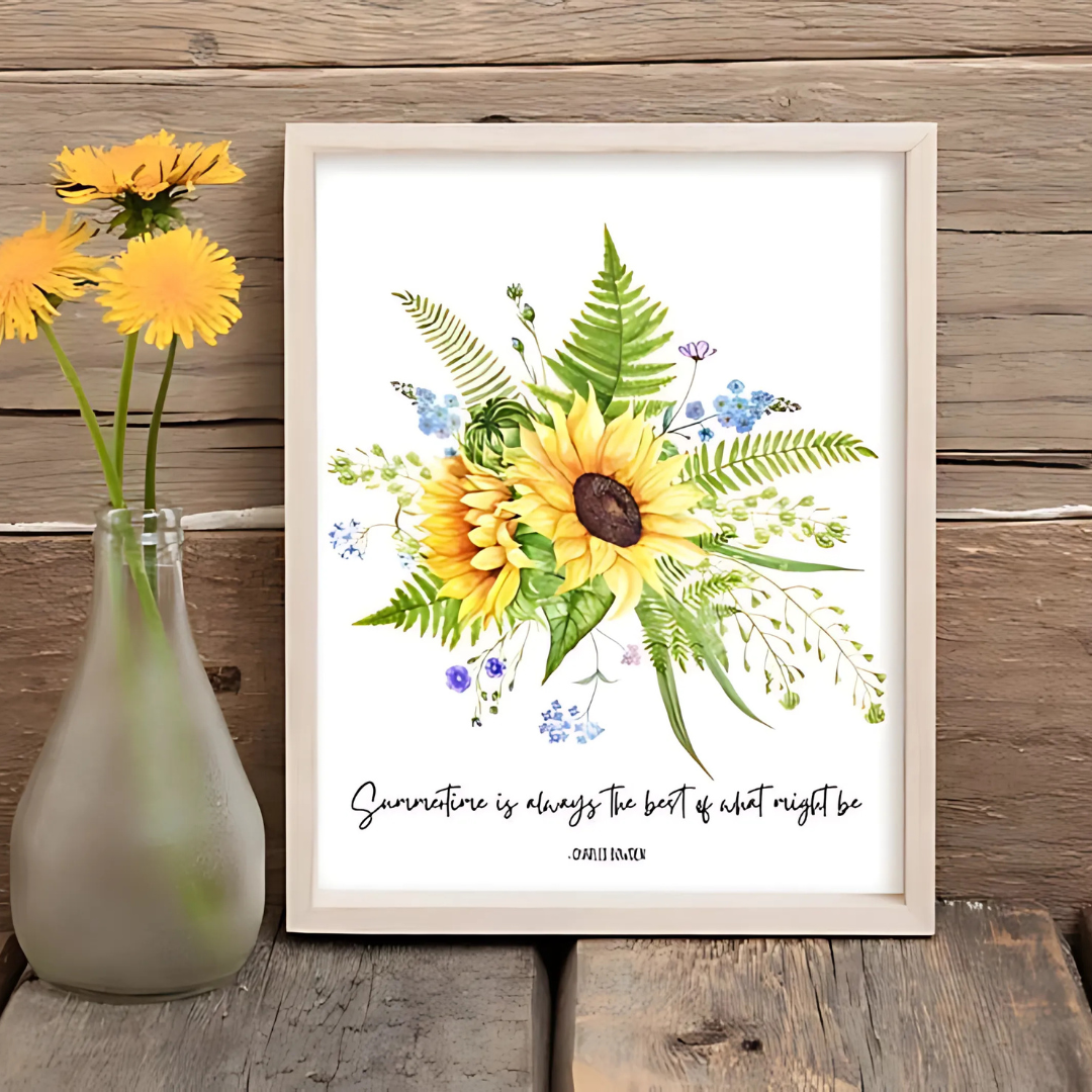 Summertime Is Always The Best Of What Might Be Printable Quote Wall Art(Printable+Physical)