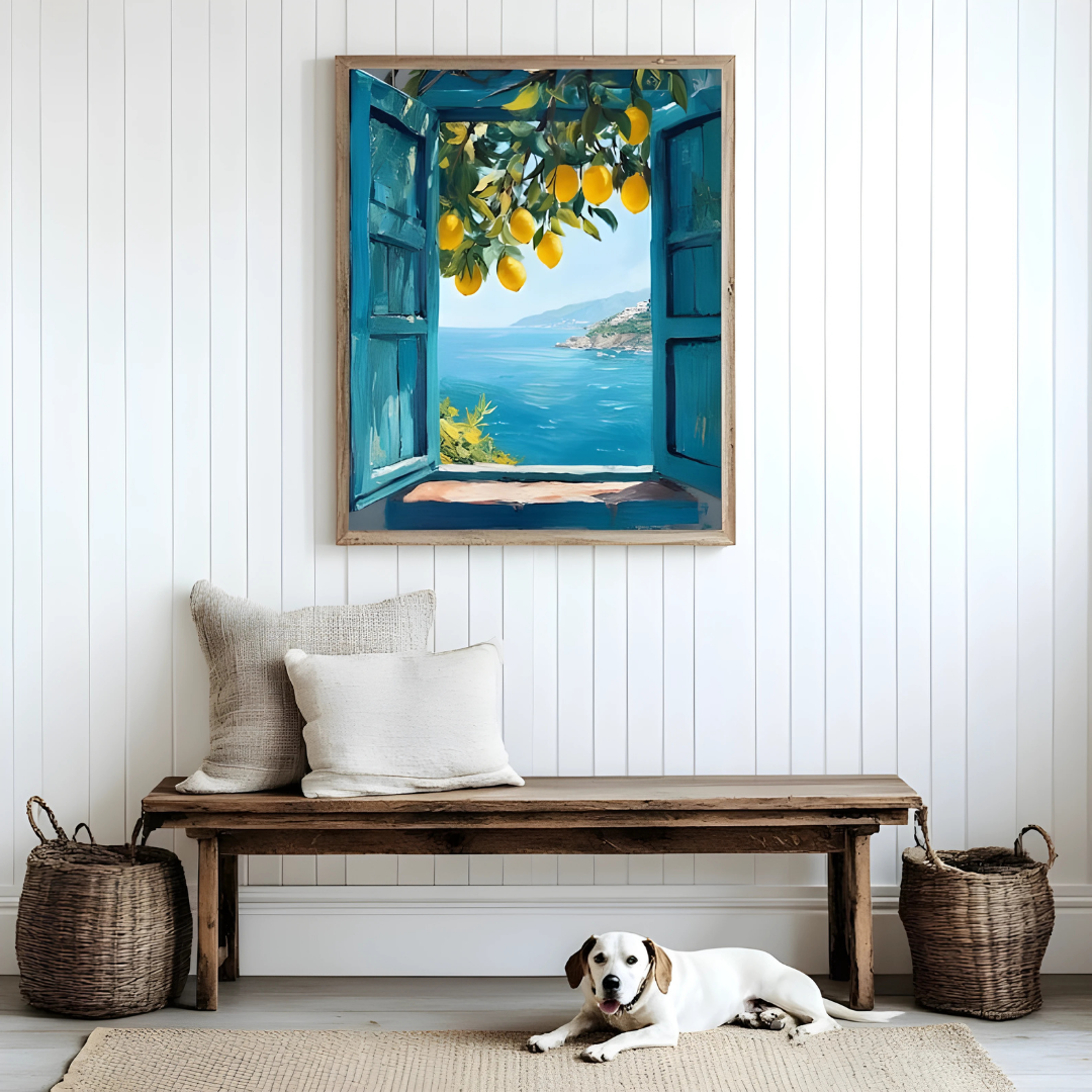 Mediterranean Window View Printable Art (Printable+Physical)