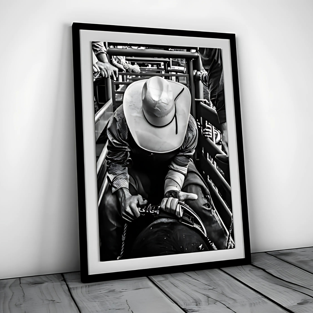 Black and White Vintage Cowboy Wall Art(Printable+Physical)