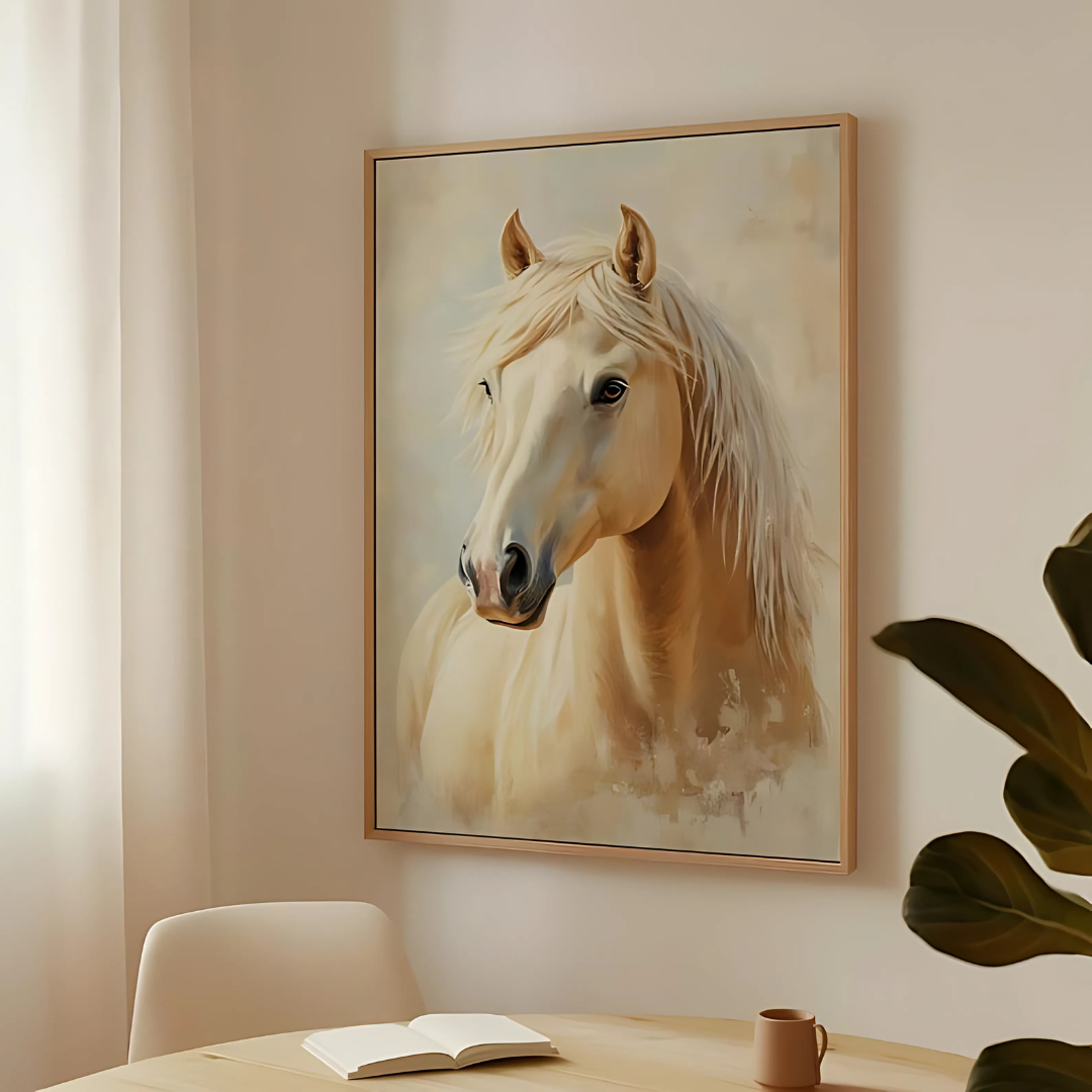 Vintage Oil Painting Style for Farmhouse and Equestrian Wall Art(Printable+Physical)