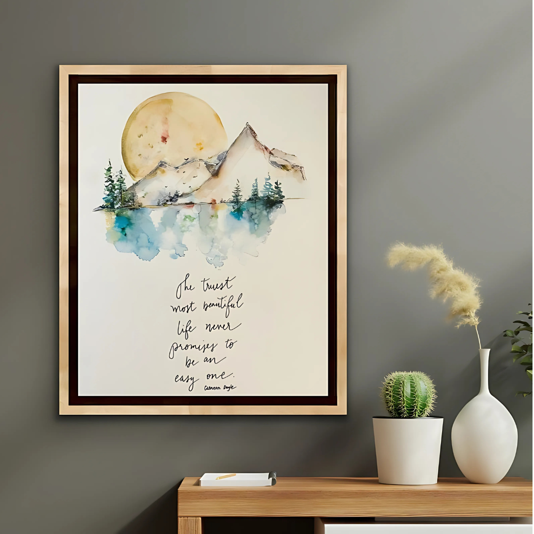 Mountain Water Encouragement Quote Print(Printable+Physical)