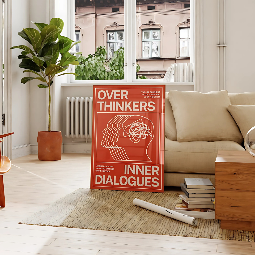 Trippy Orange Overthinkers Art Print(Printable+Physical)