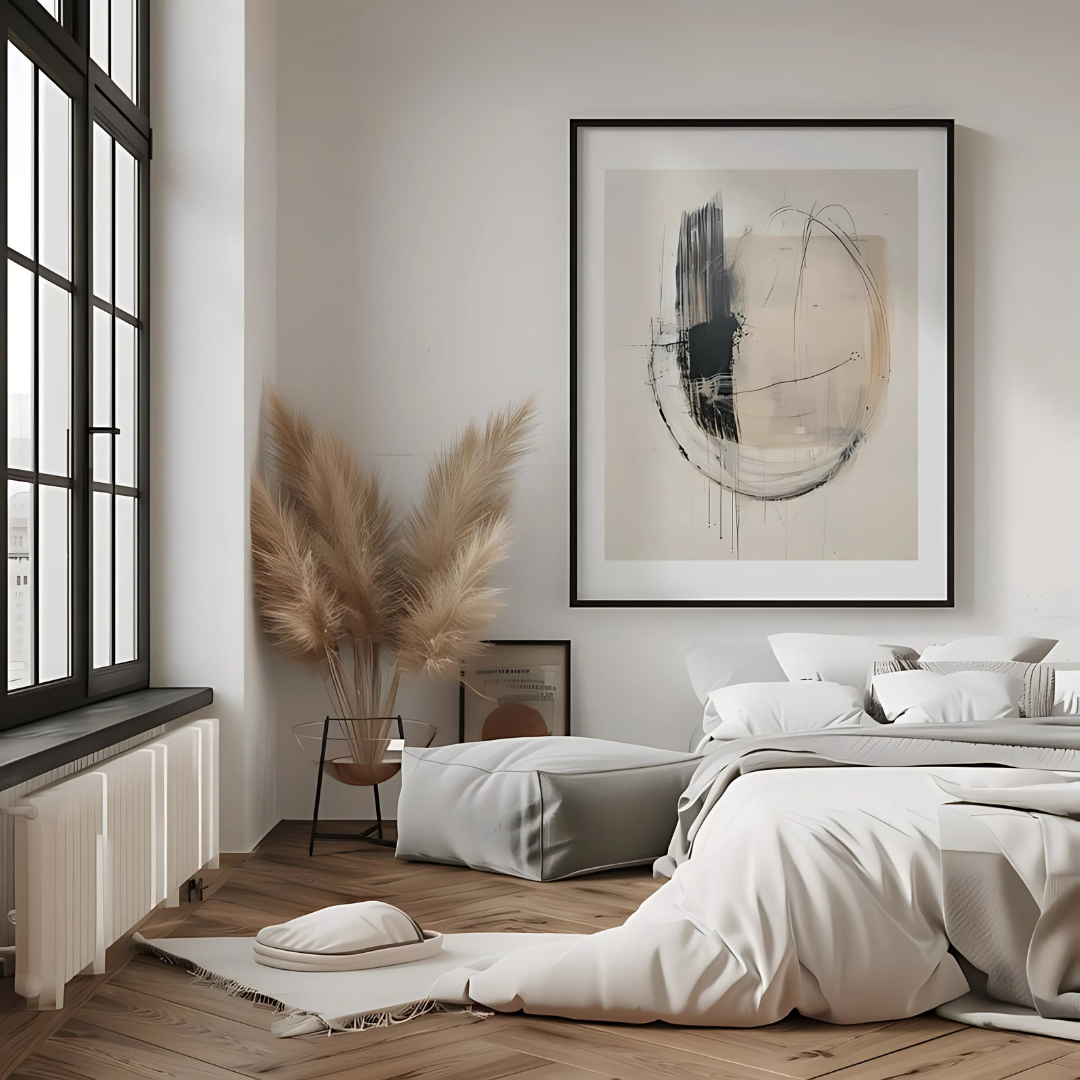 Minimalist Circle Geometric Abstract Printable Art(Printable+Physical)