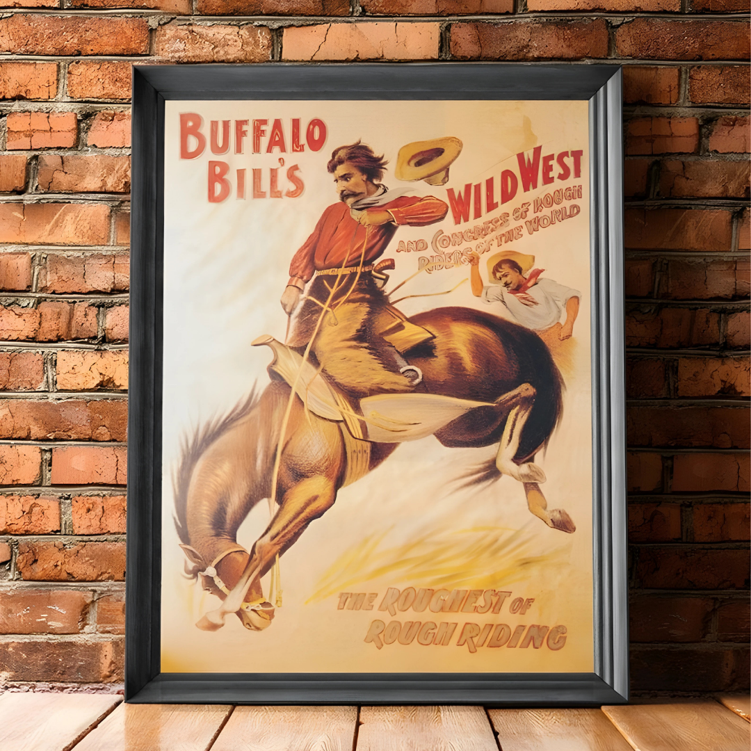 Buffalo Bill Vintage Rodeo Poster(Printable+Physical)