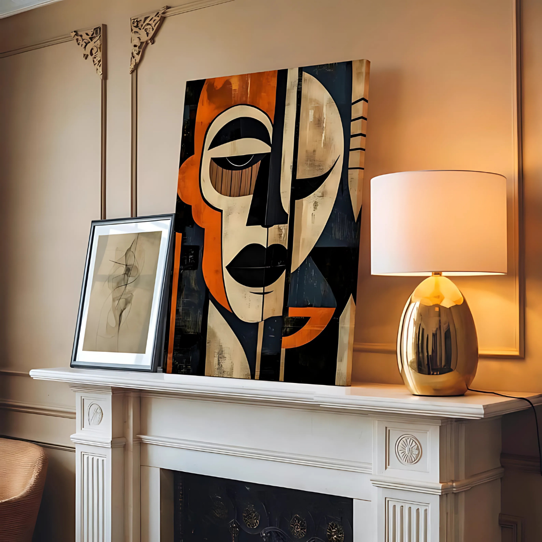 African American Afrocentric Abstract Mask Wall Art(Printable+Physical)