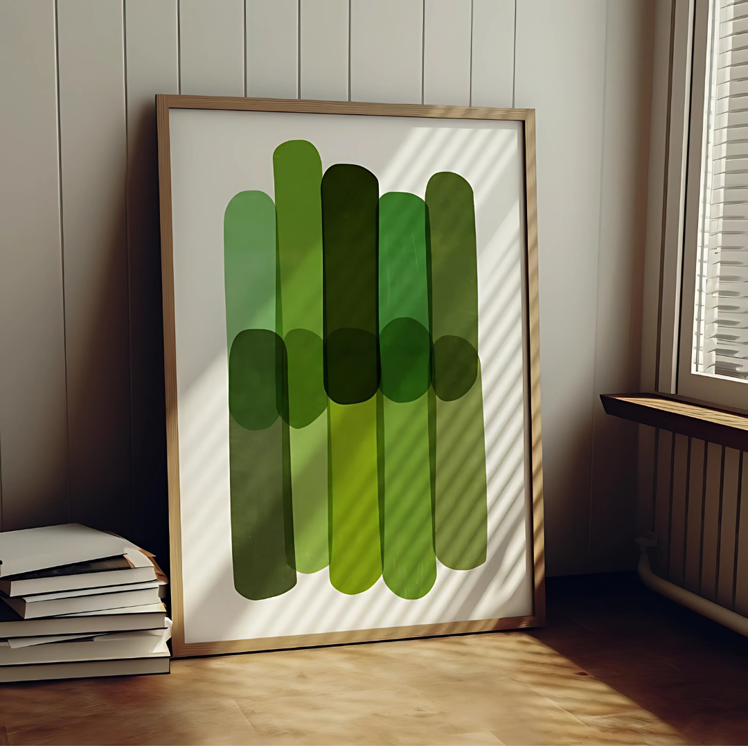 Modern Green Wall Art(Printable+Physical)