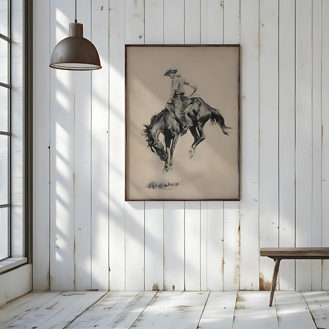Western Cowboy Wall Art Print (Printable+Physical)