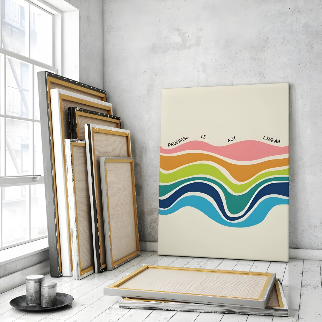 Progress is not Linear Motivation Poster (Printable+Physical)