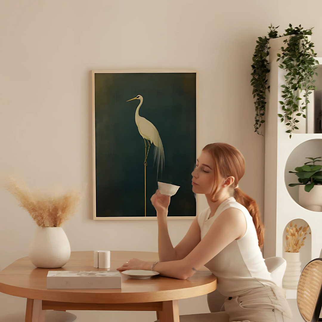 Japanese Crane Maximalist Wall Art(Printable+Physical)