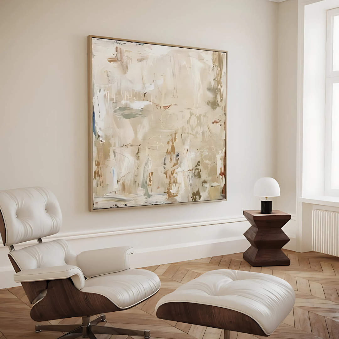 Beige White Grey Minimal Painting(Printable+Physical)