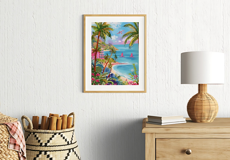Summer Beach Digital Print(Printable+Physical)