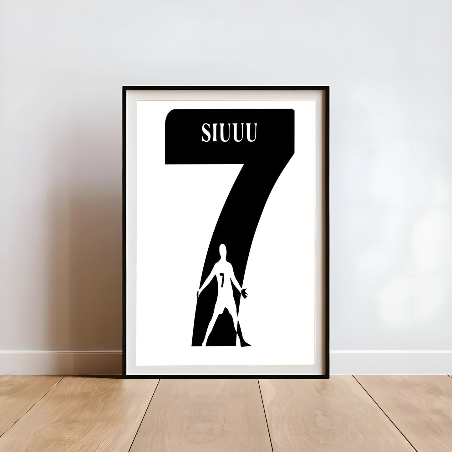 Cristiano Ronaldo CR7 Siuuu Celebration Minimalist Kids Room Wall Art (Printable+Physical)