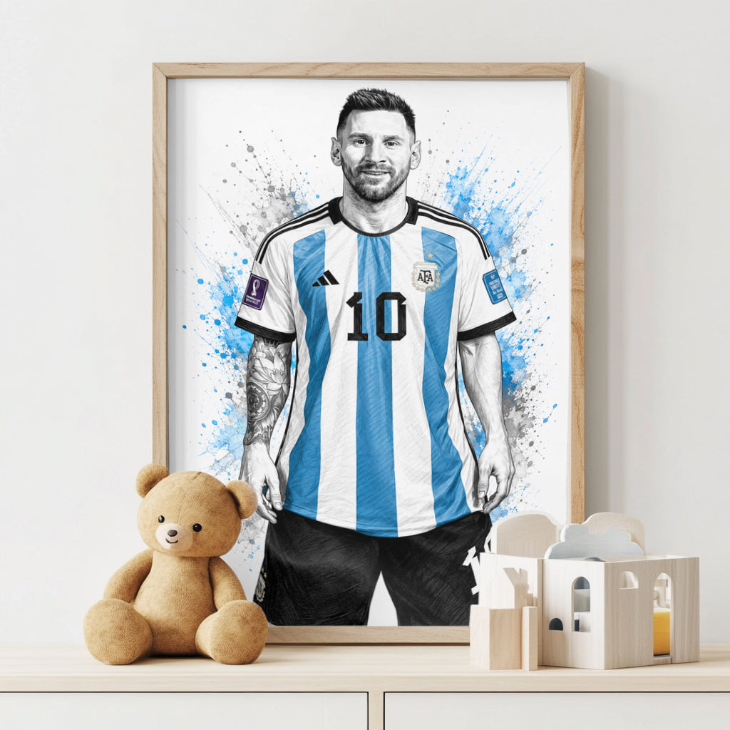Lionel Messi Argentina #10 Wall Art Print (Printable+Physical)