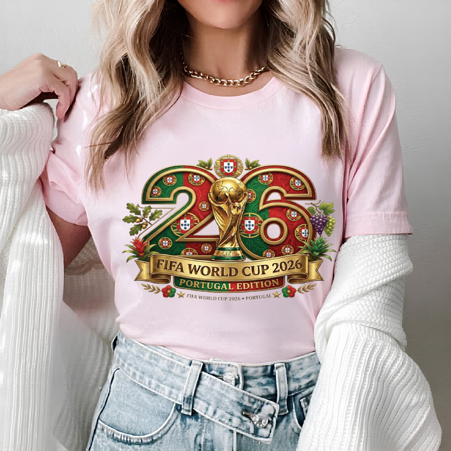 FIFA World Cup 2026 Portugal Edition Graphic Black T-Shirt (physical)