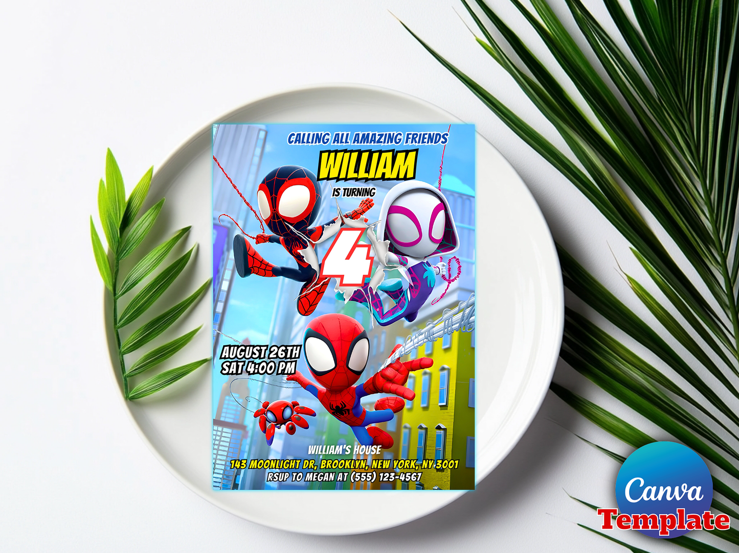 CALLING ALL AMAZING FRIENDS WILLIAM IS TURNING BIRTHDAY INVITATION TEMPLATE