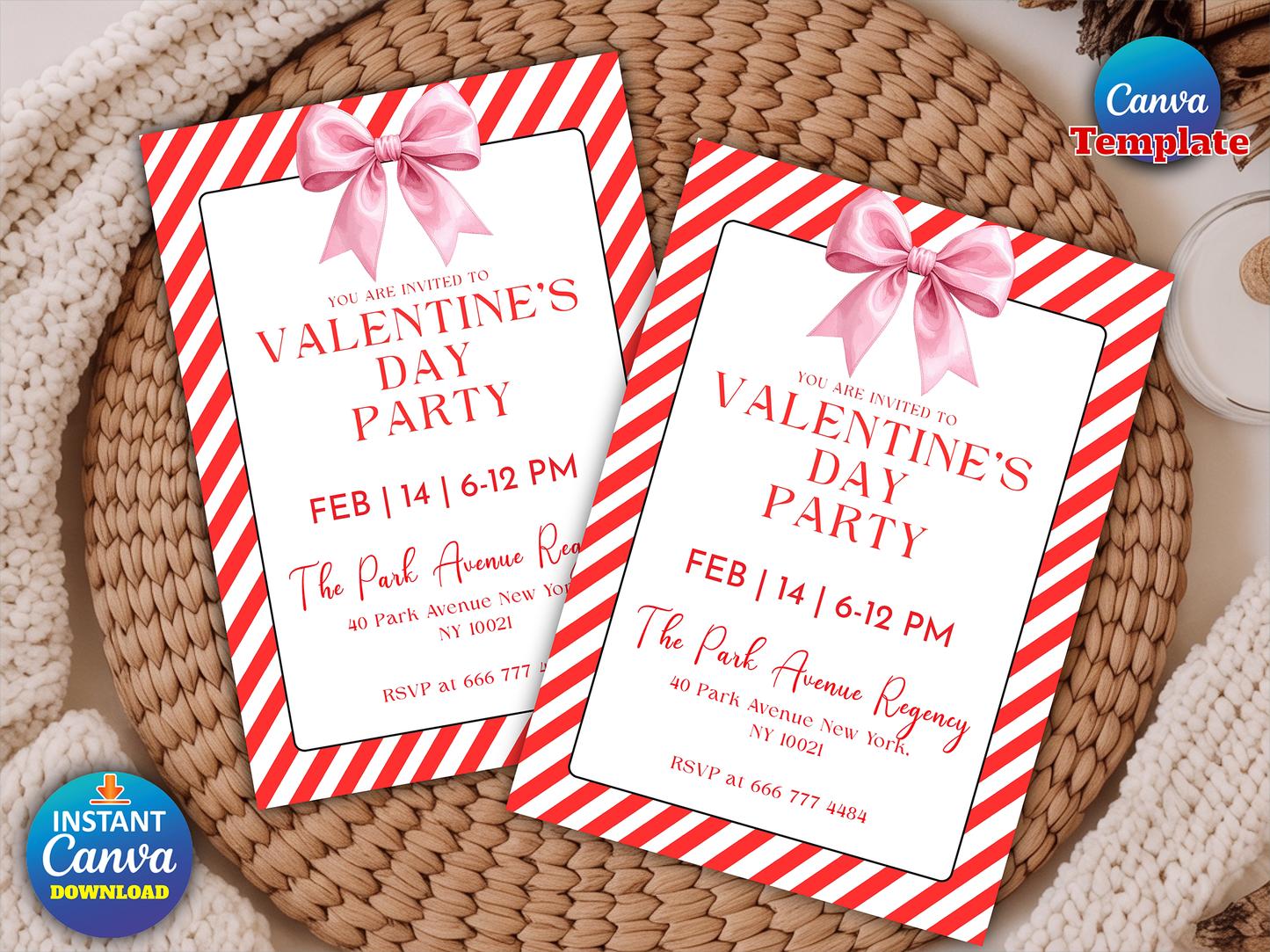 Editable Valentine’s Day Party Invitation Template