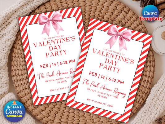 Editable Valentine’s Day Party Invitation Template