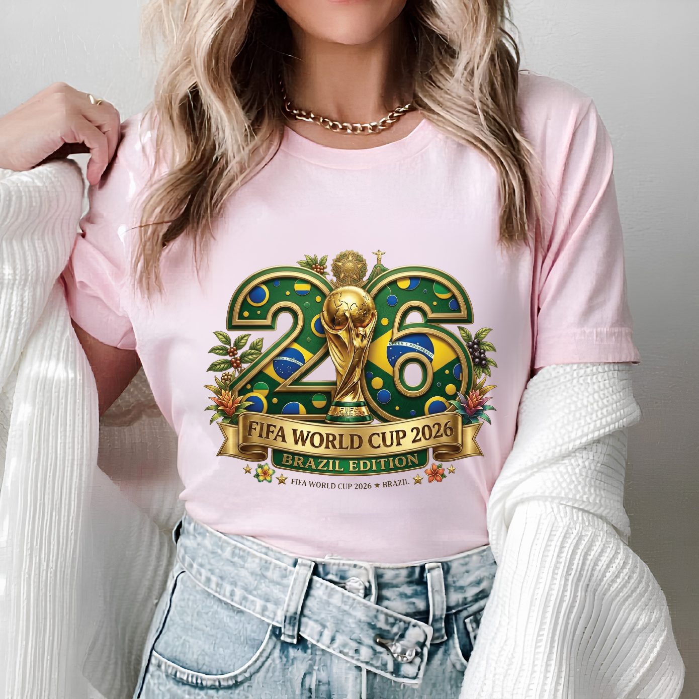 FIFA World Cup 2026 Brazil Edition Graphic Grey T-Shirt (physical)