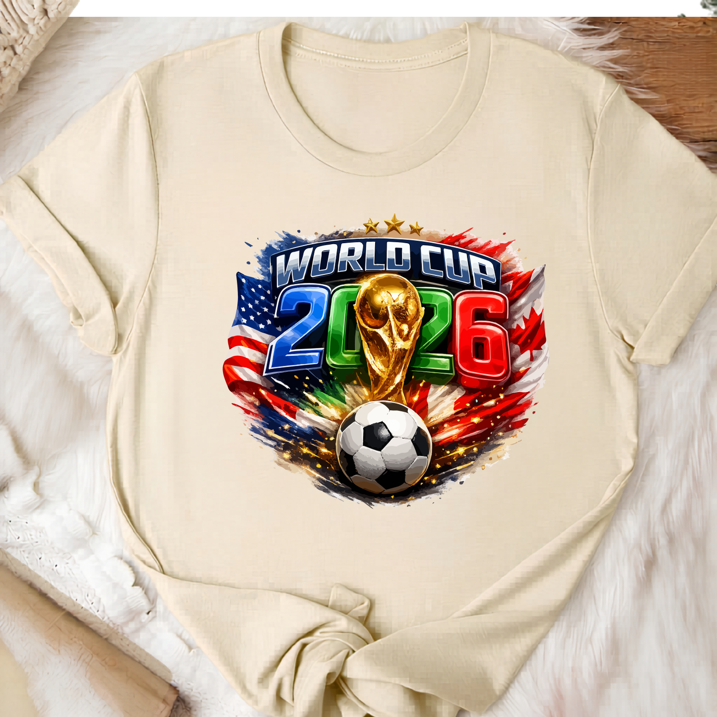 Exclusive 2026 World Cup Fan Merchandise Pink Graphic T-Shirt (physical)