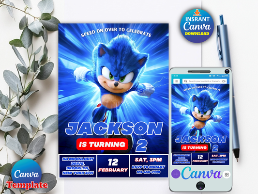 Jakson is turning Birthday Invitation Template