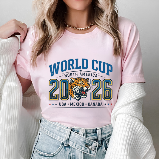 Official 2026 World Cup North America Jaguar Grey Graphic Tee (physical)