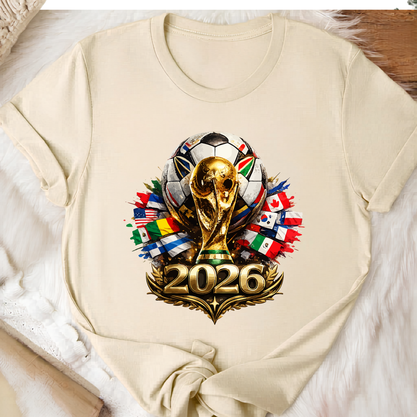 FIFA World Cup 2026 Special Edition Graphic Black Cotton T-Shirt (physical)