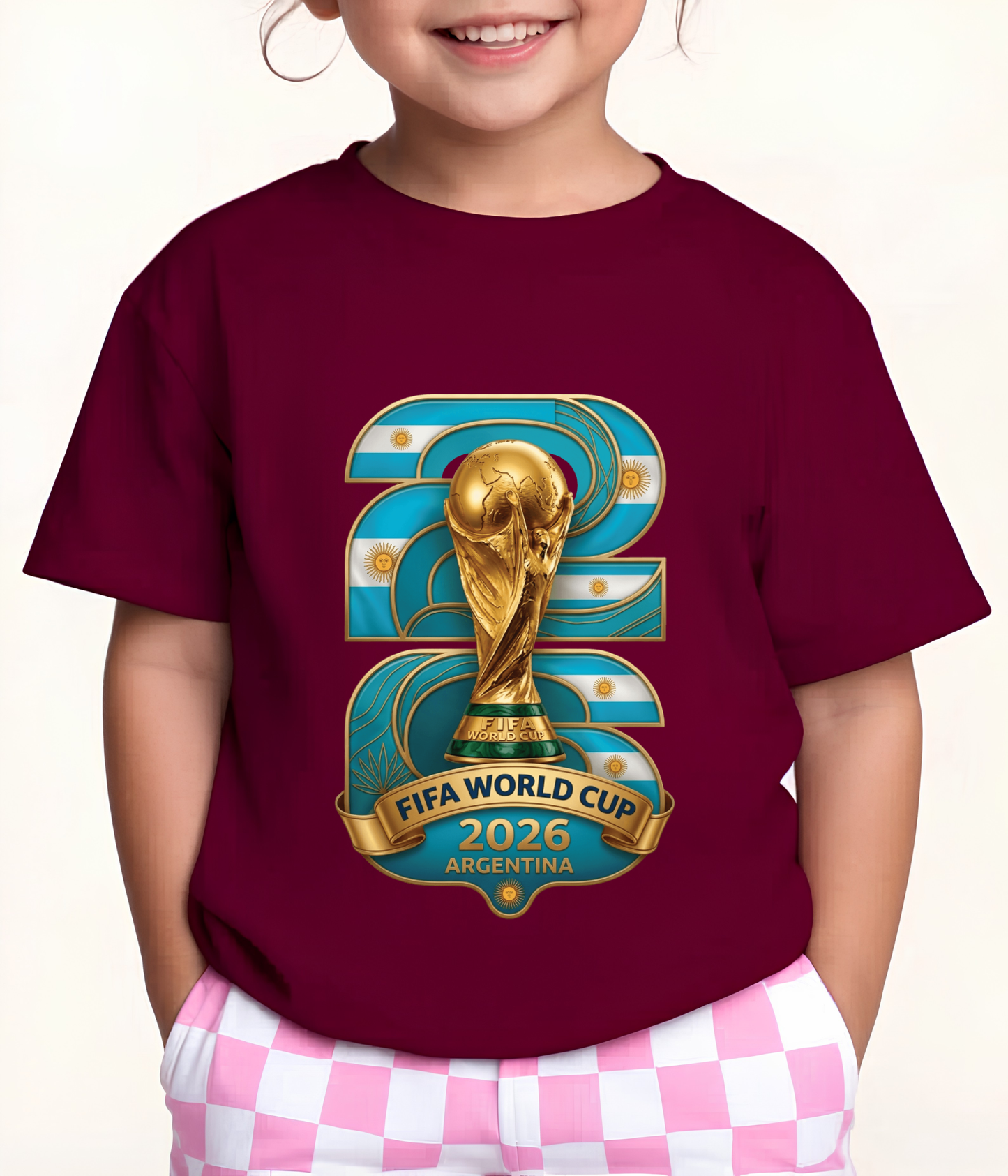 FIFA World Cup 2026 Argentina Football Supporters Graphic T-Shirt (physical)