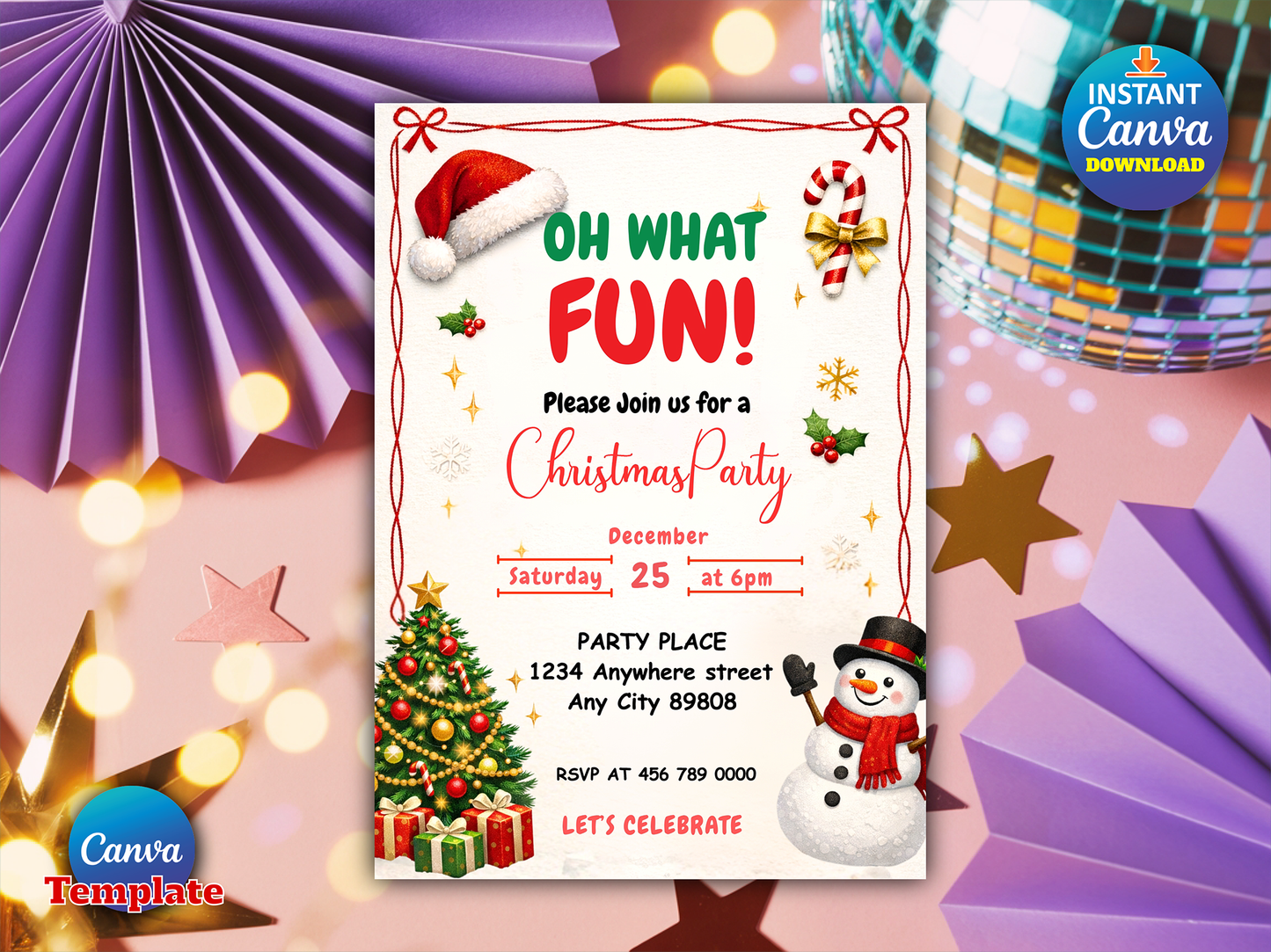 Christmas Party Invitation Template