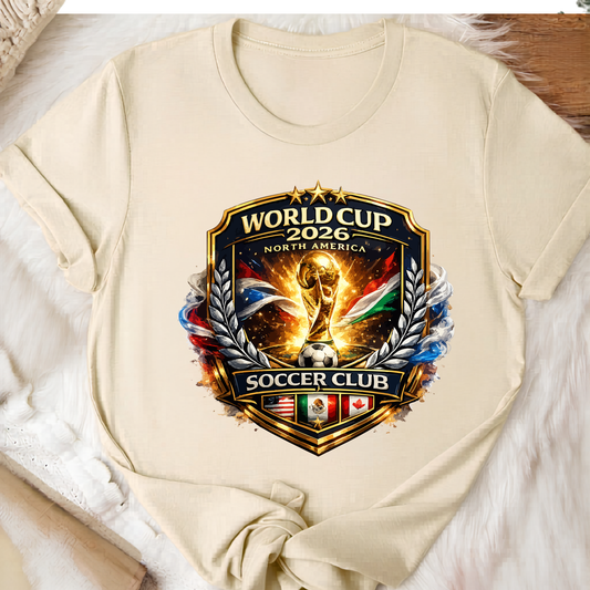 World Cup 2026 North America Soccer Club Light Blue Graphic T-Shirt (physical)