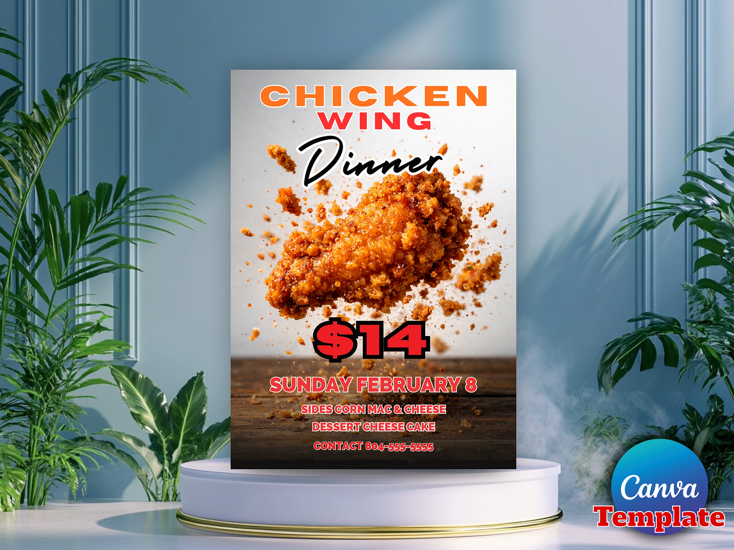 Fried Chicken Wing Dinner