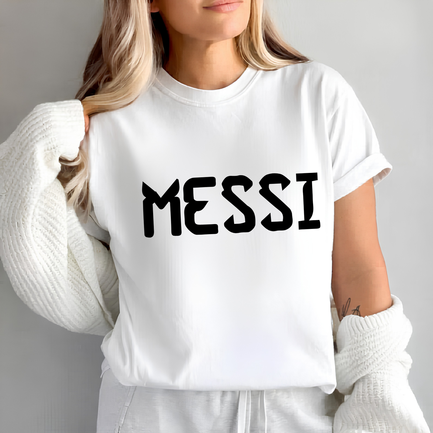 FIFA World Cup 2026 Lionel Messi Stylized Bold Text Graphic Tee (physical)