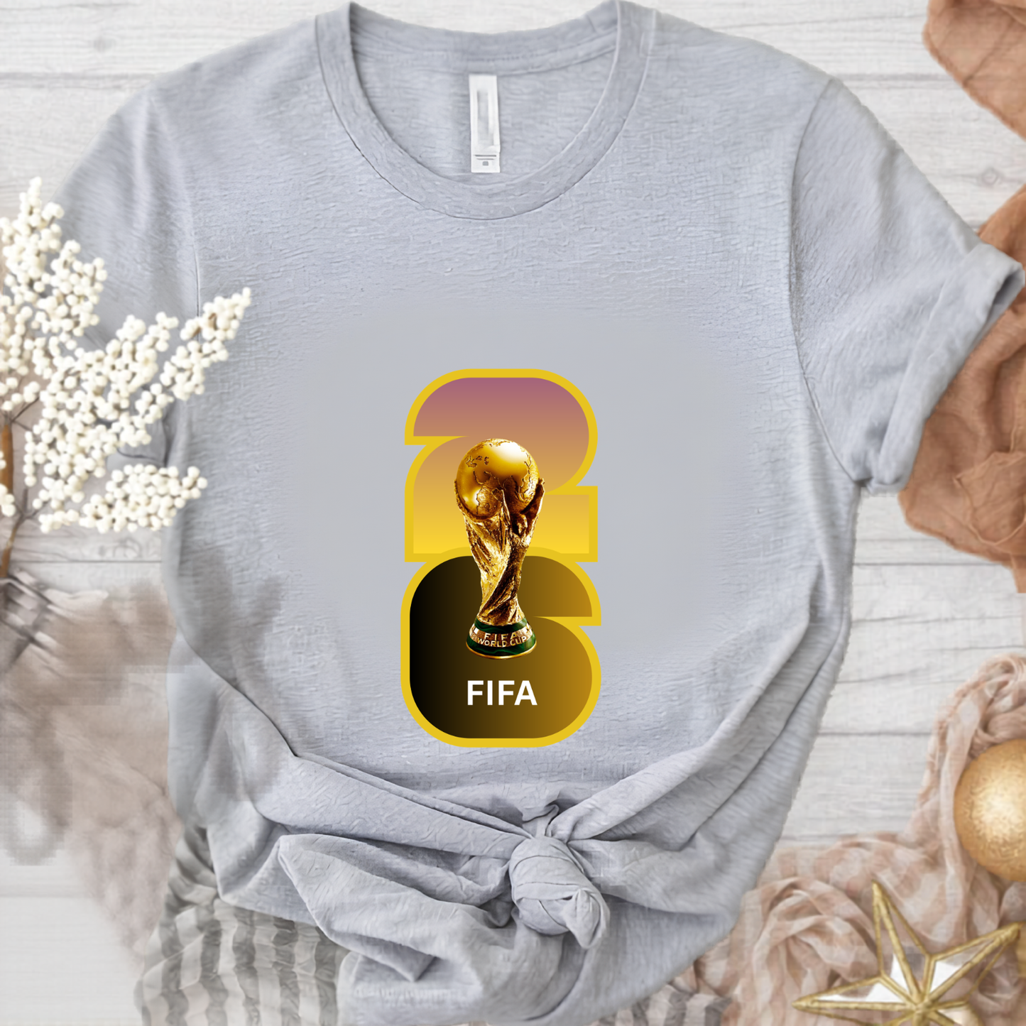 FIFA World Cup 2026 Trophy Gradient Bold Number Graphic Sweatshirt (physical)