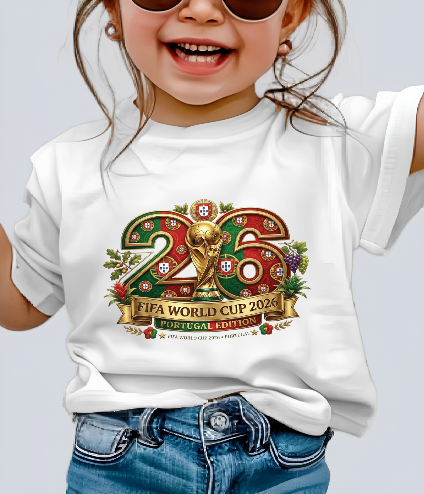 FIFA World Cup 2026 Portugal Edition Graphic Black T-Shirt (physical)