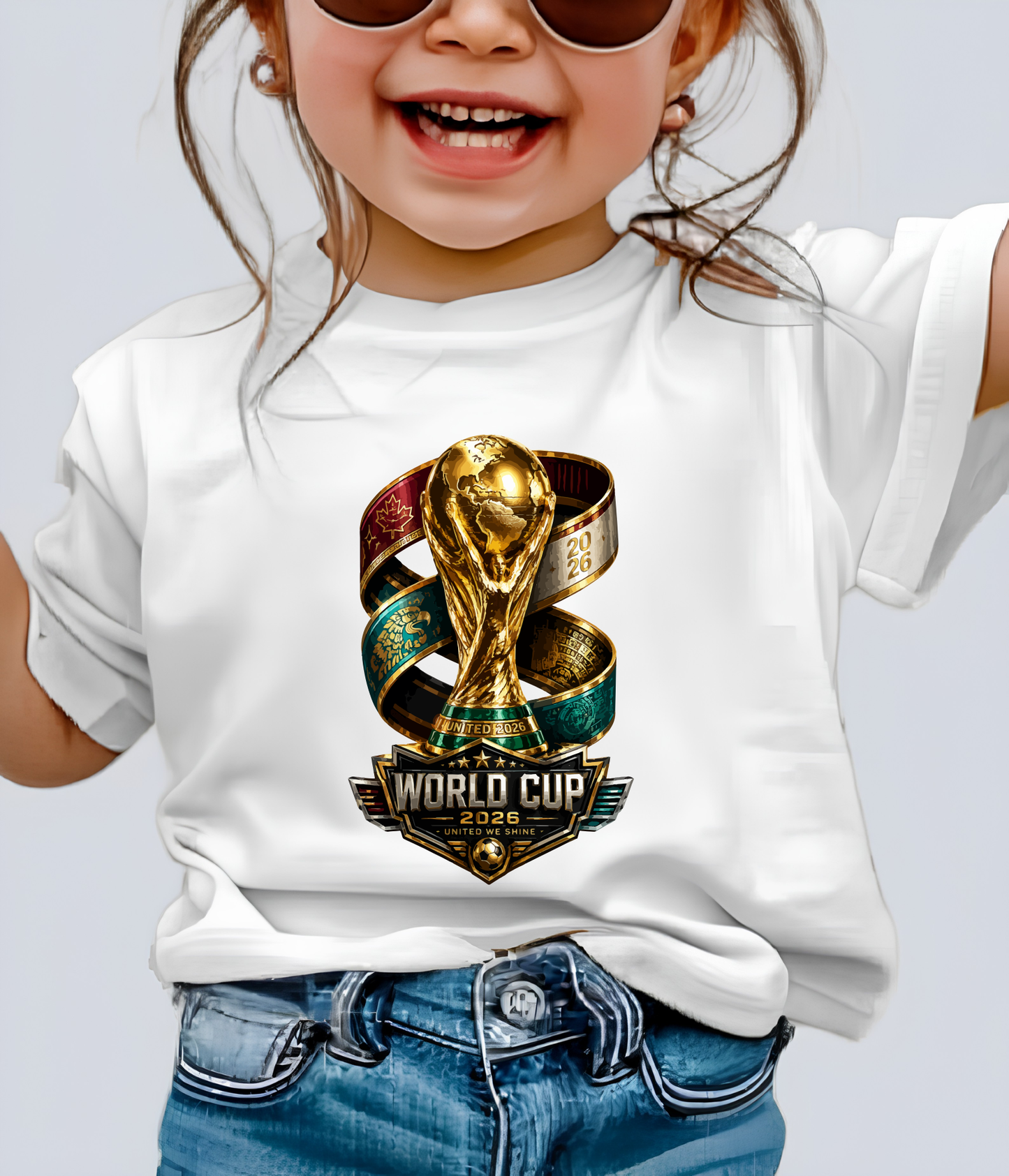 Official 2026 World Cup United We Shine Trophy T-Shirt - Premium Soccer Fan Graphic Tee (physical)