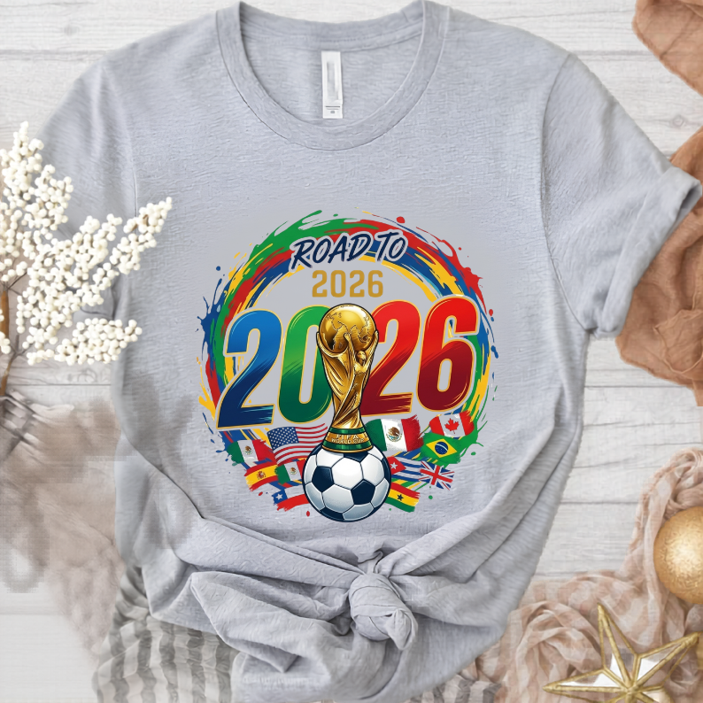 Official 2026 World Cup "Road to 2026" Unisex Navy T-Shirt (physical)