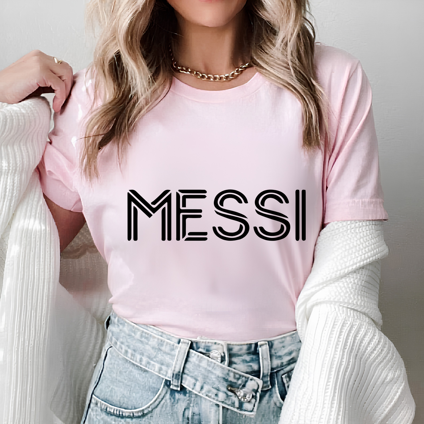 FIFA World Cup 2026 Lionel Messi Retro Outline Text Graphic Tee (physical)