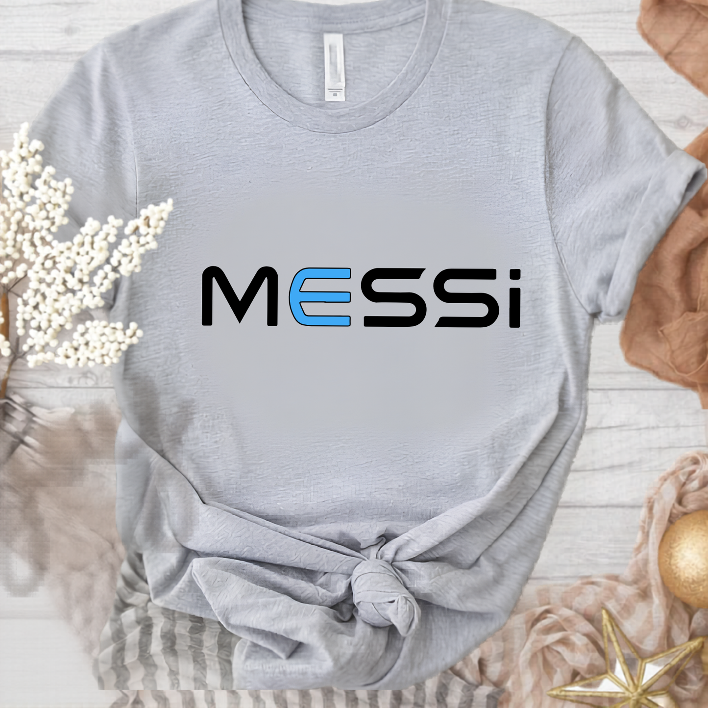 FIFA World Cup 2026 Lionel Messi Minimalist Text Logo Graphic Tee (physical)