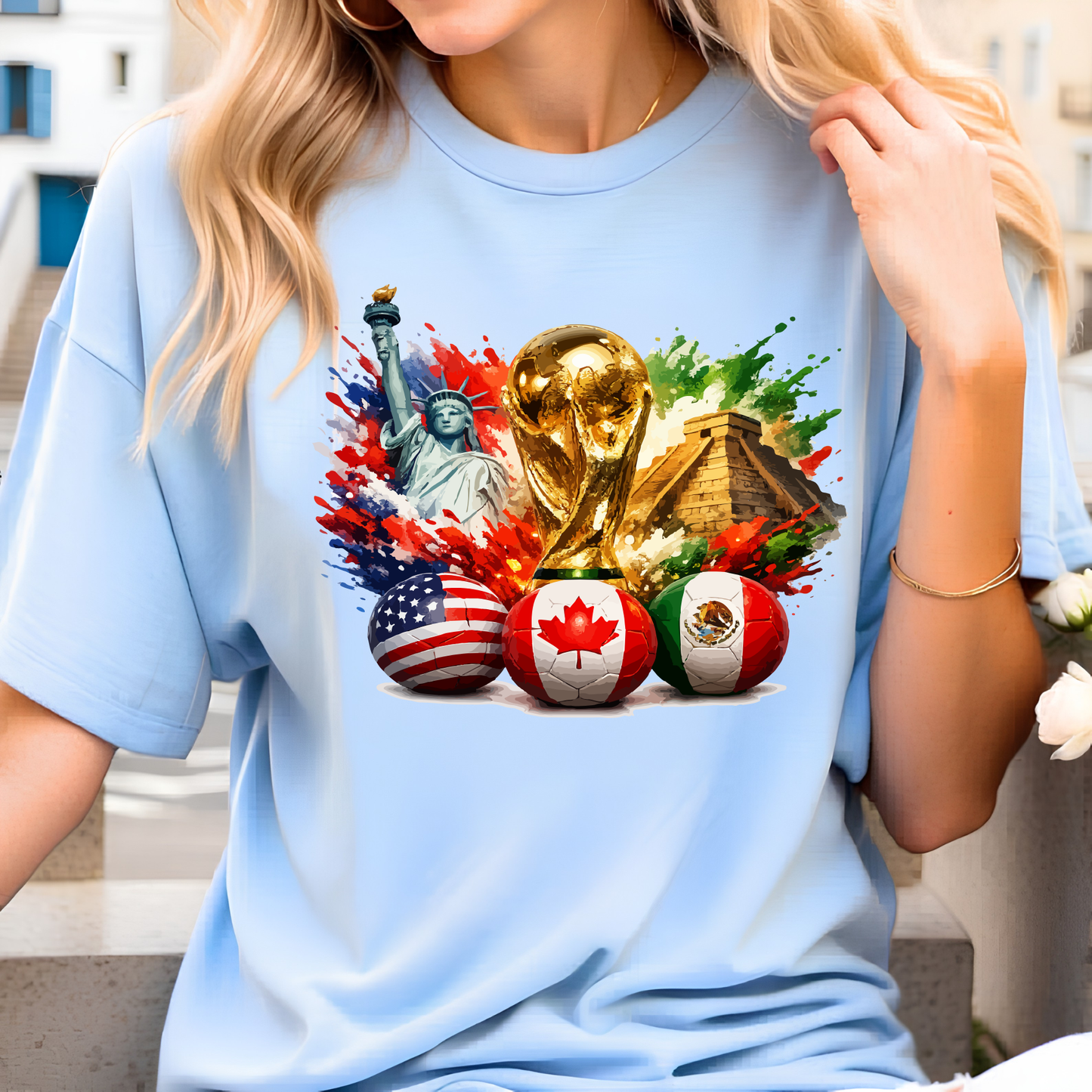 2026 World Cup United North America Soccer T-Shirt - USA, Canada & Mexico Fan Tee(physical)