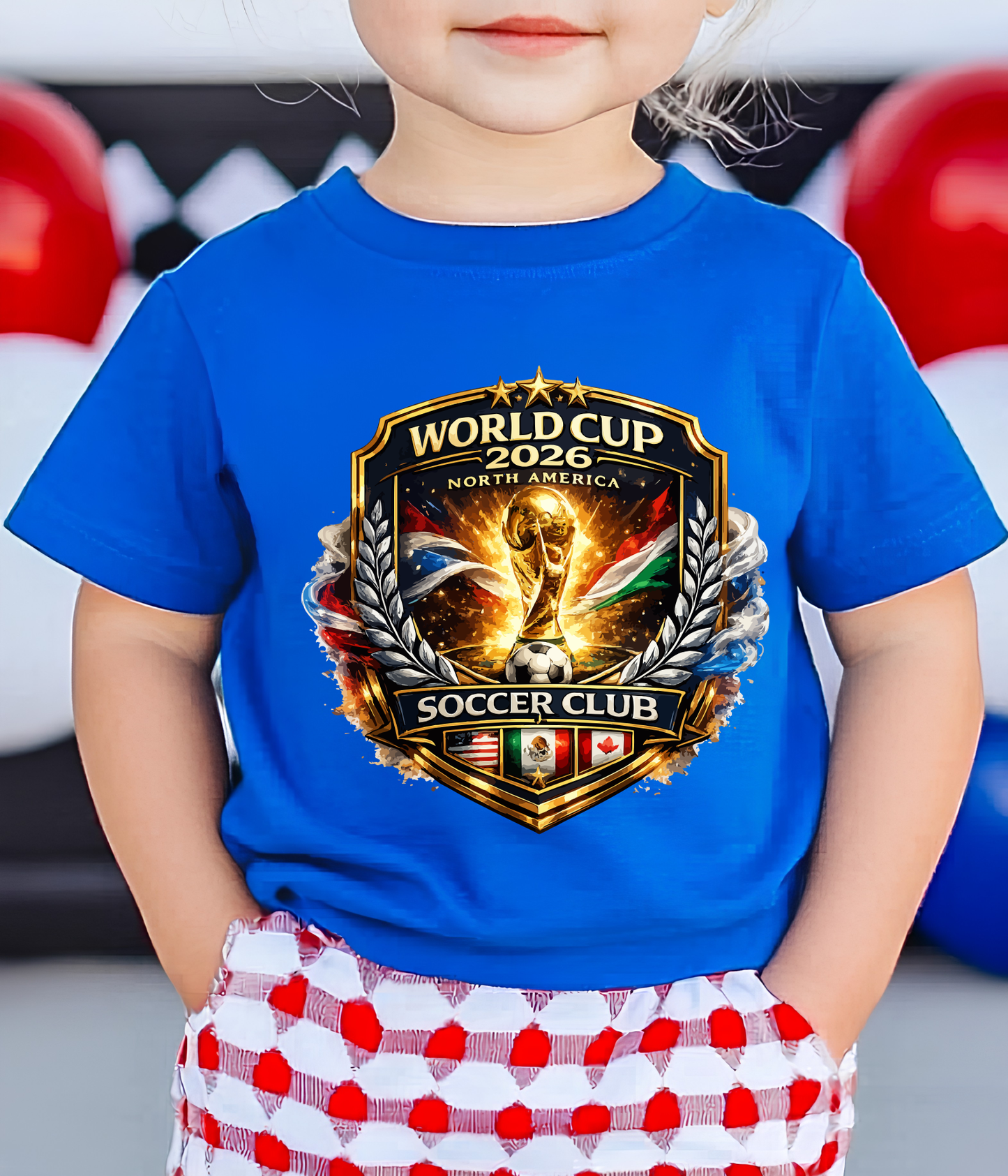 World Cup 2026 North America Soccer Club Light Blue Graphic T-Shirt (physical)