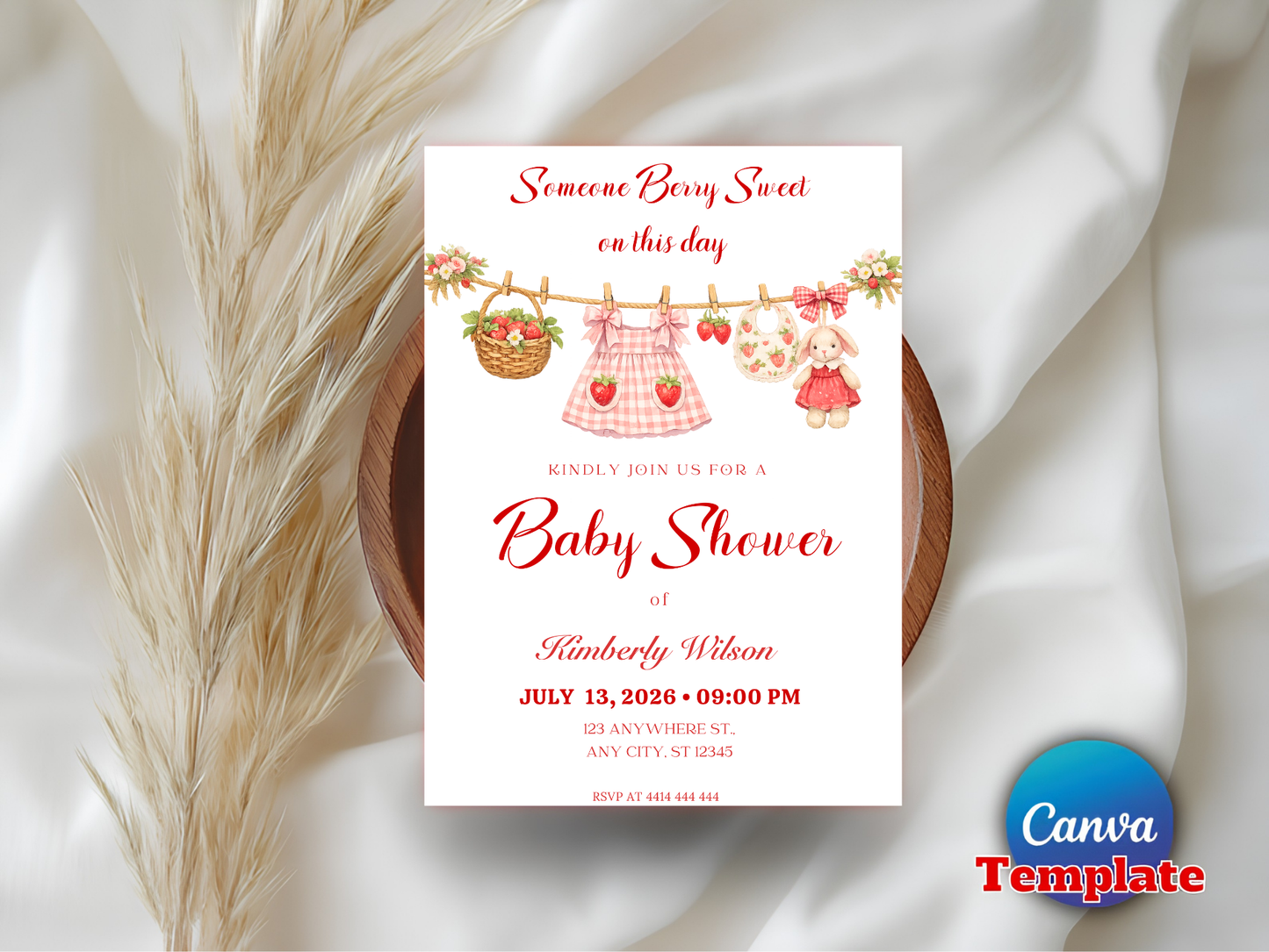 Baby in Bloom Invitation, Wildflowers Baby Shower Invitation, Purple Pink Flower Invitation,Wild Flower Invite, Floral Baby Brunch Invite (Copy)