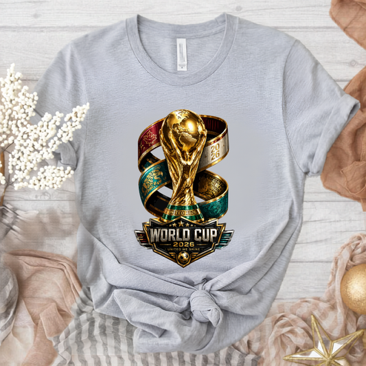 Official 2026 World Cup United We Shine Trophy T-Shirt - Premium Soccer Fan Graphic Tee (physical)